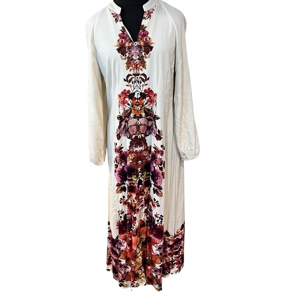 Soft Surroundings Paulette Floral Rayon Maxi Dress Size Medium - Picture 3 of 11